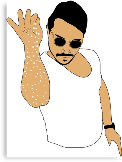 413x550 Salt Bae Canvas Print