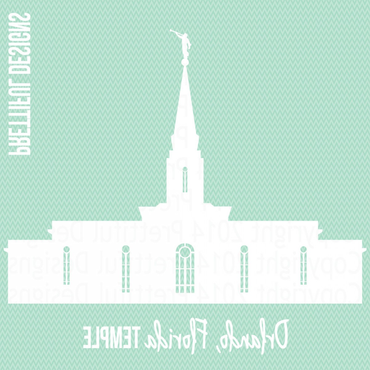 1200x1200 Salt Lake City Temple Vector Createmepink