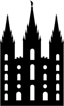 220x362 Salt Lake Temple Silhouette Free Vector In Open Office Drawing