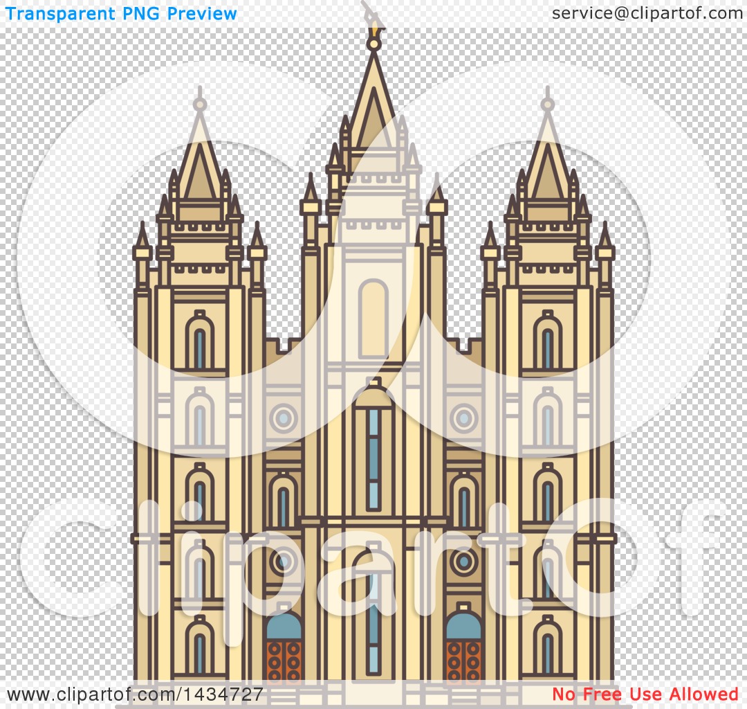 1080x1024 Clipart Of A Line Drawing Styled American Landmark, Salt Lake
