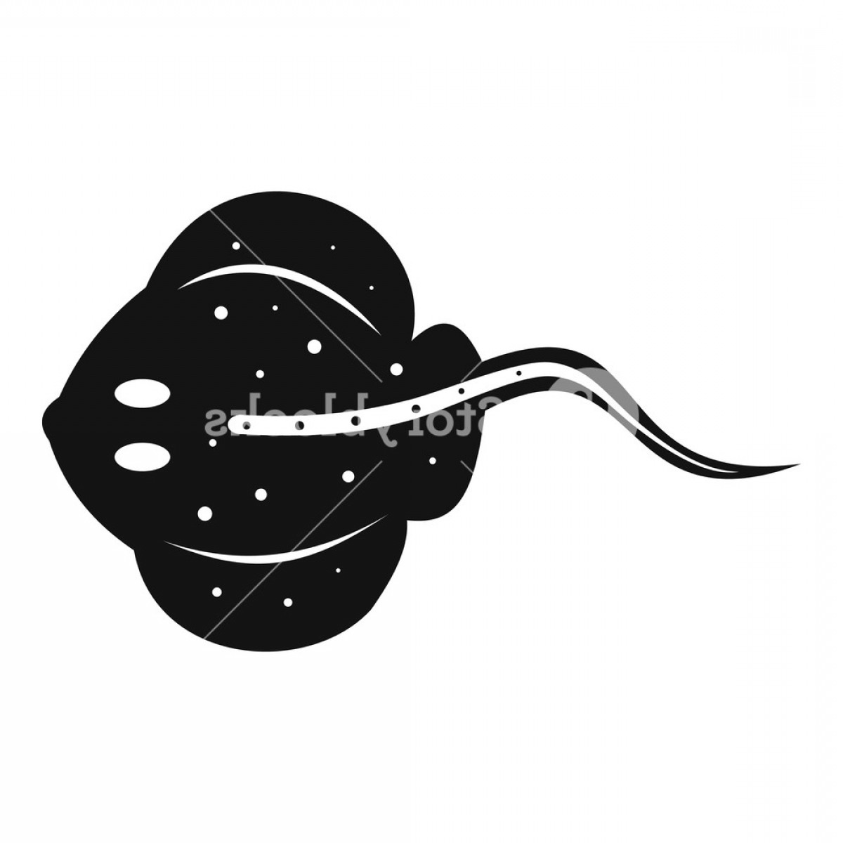 1200x1200 Stingray Fish Icon Simple Illustration Of Stingray Fish Vector
