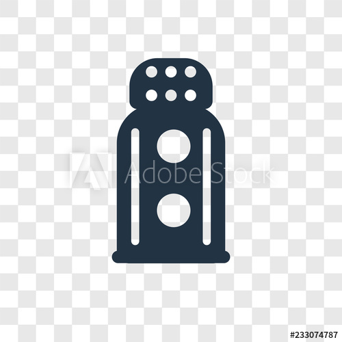 500x500 Salt Shaker Vector Icon Isolated On Transparent Background, Salt