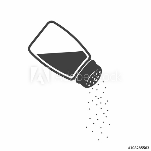 500x500 Salt Shaker Icon In Flat Style Isolated On White Background