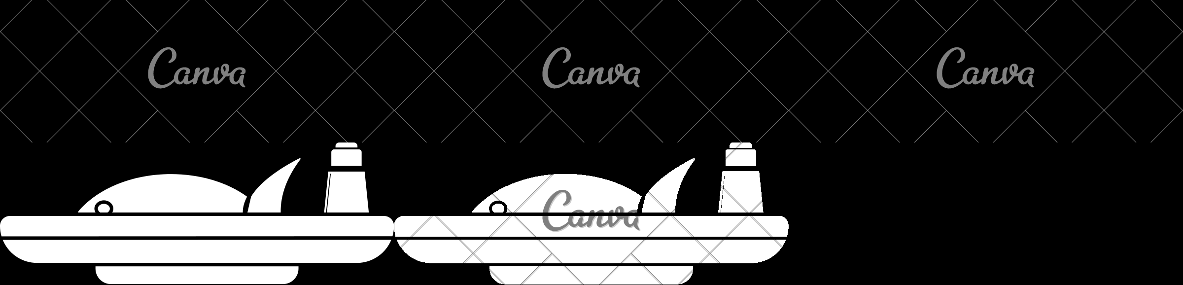 2400x578 Fish On Plate And Salt Shaker Vector