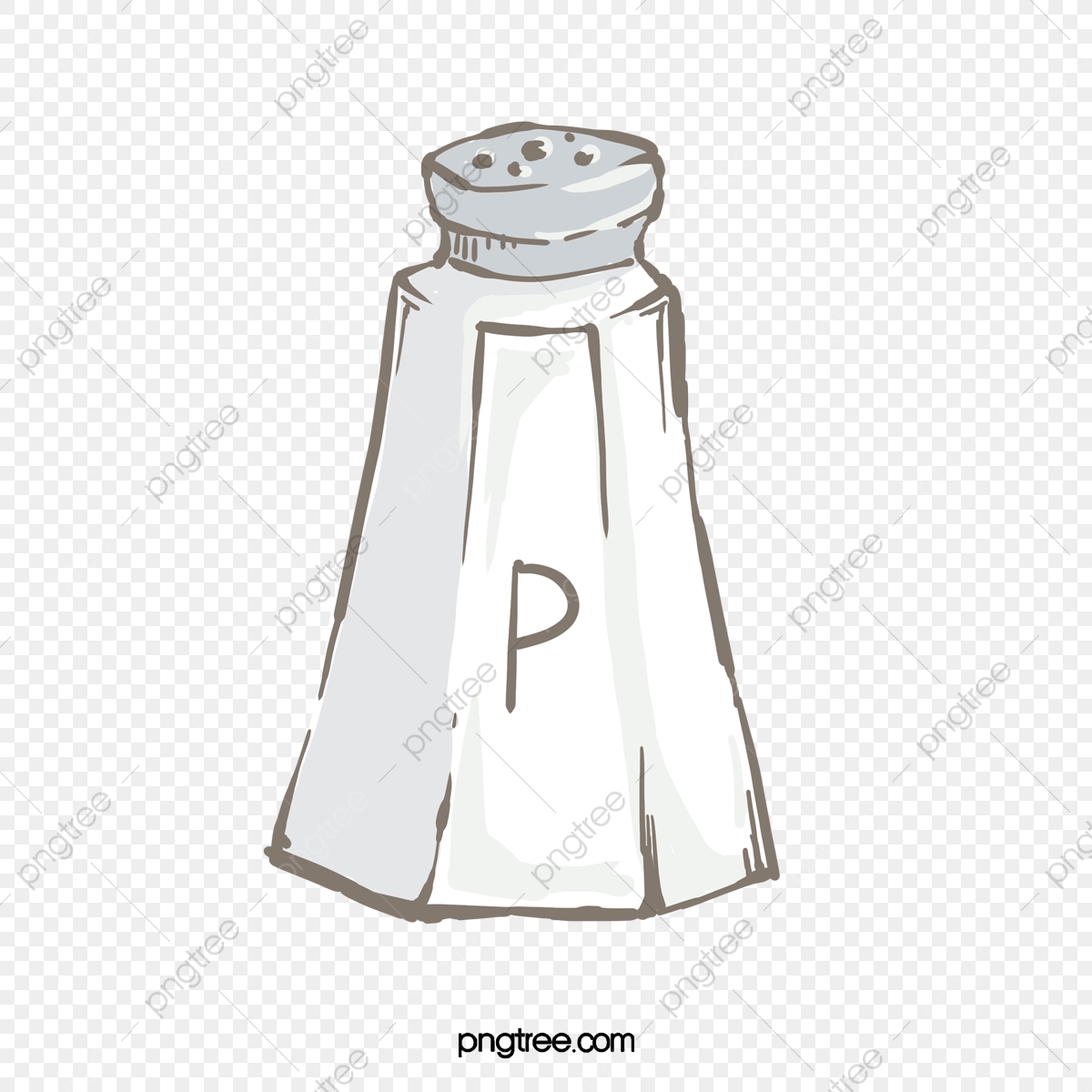 1200x1200 Vector Creative Hand Painted Salt Shaker, Vector, Vector Material