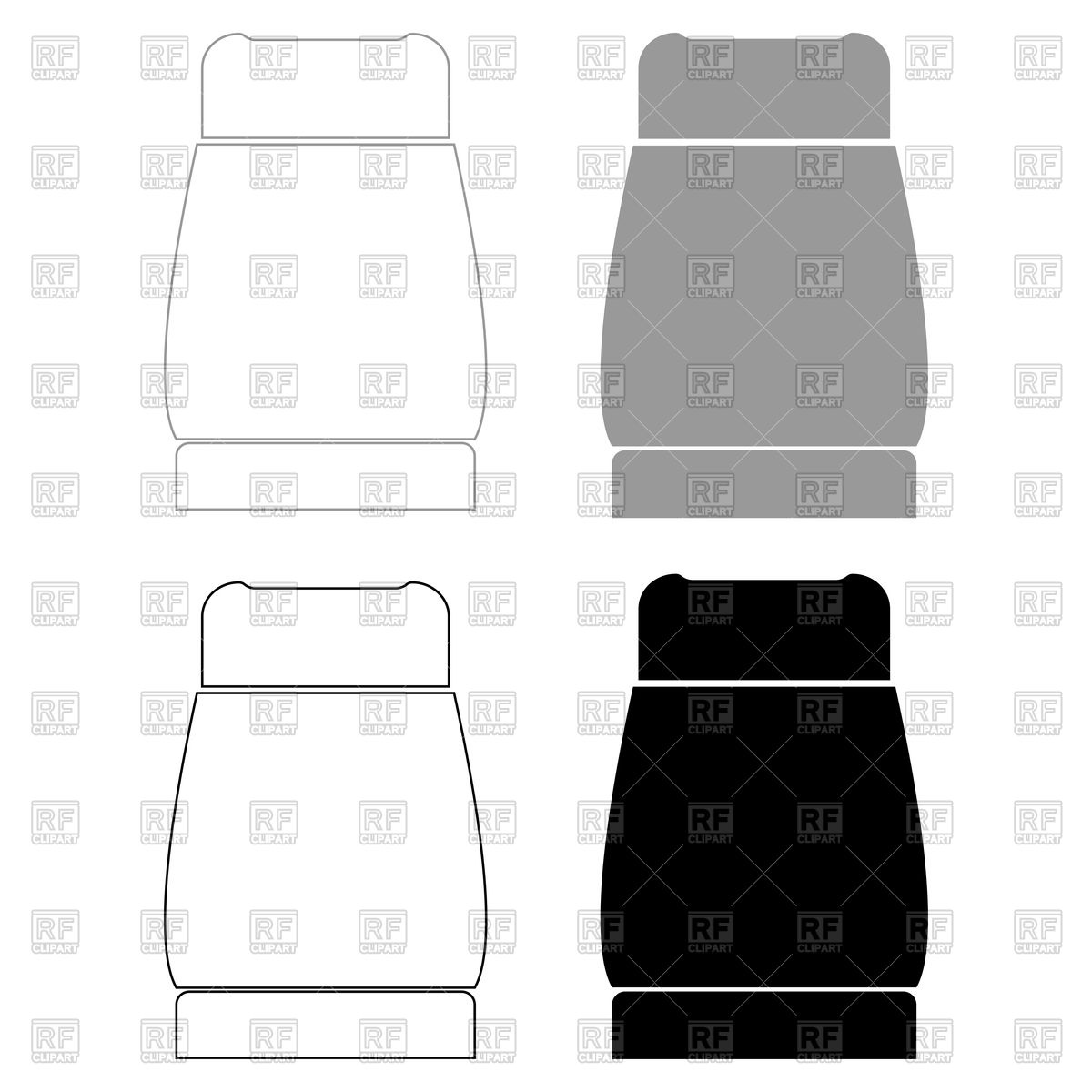 1200x1200 Pepper Pot And Salt Shaker Vector Image Of Objects