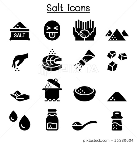 450x468 Salt Icon Set Vector Illustration Graphic Design
