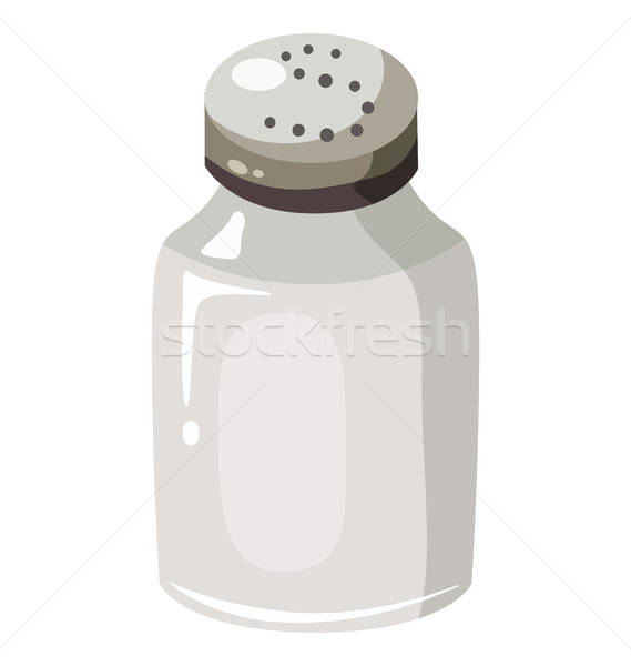 569x600 Salt Shaker With Salt Vector Illustration Tatiana Ogarkova
