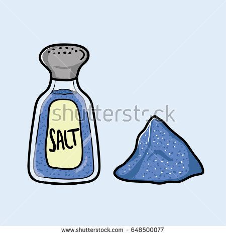 450x470 Cartoon Salt Vector Illustration For Cooking Game Free Vector