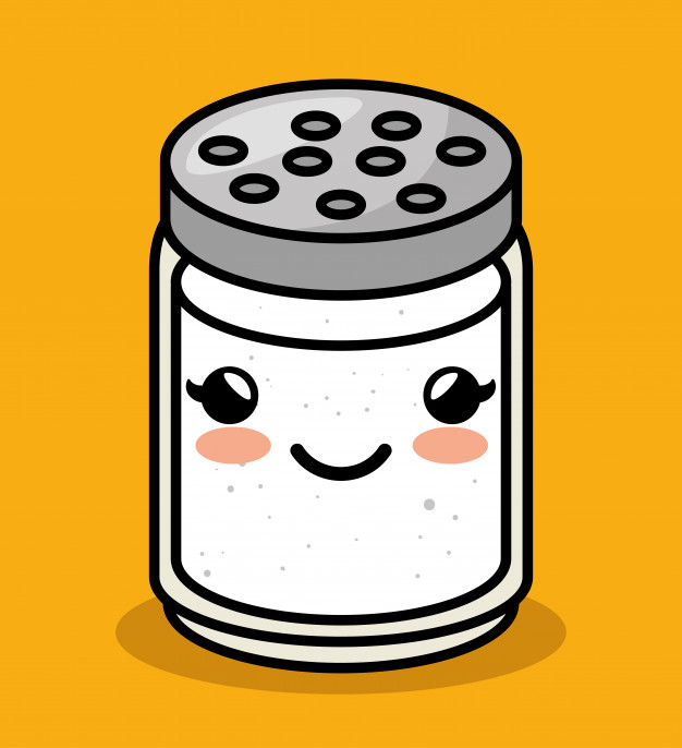 626x686 Cute Kawaii Salt Meal Vector Premium Download