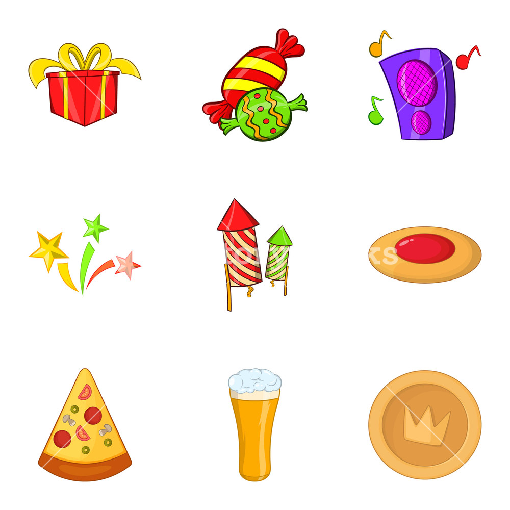 1000x1000 Holiday Salute Icons Set Cartoon Set Of Holiday Salute Vector