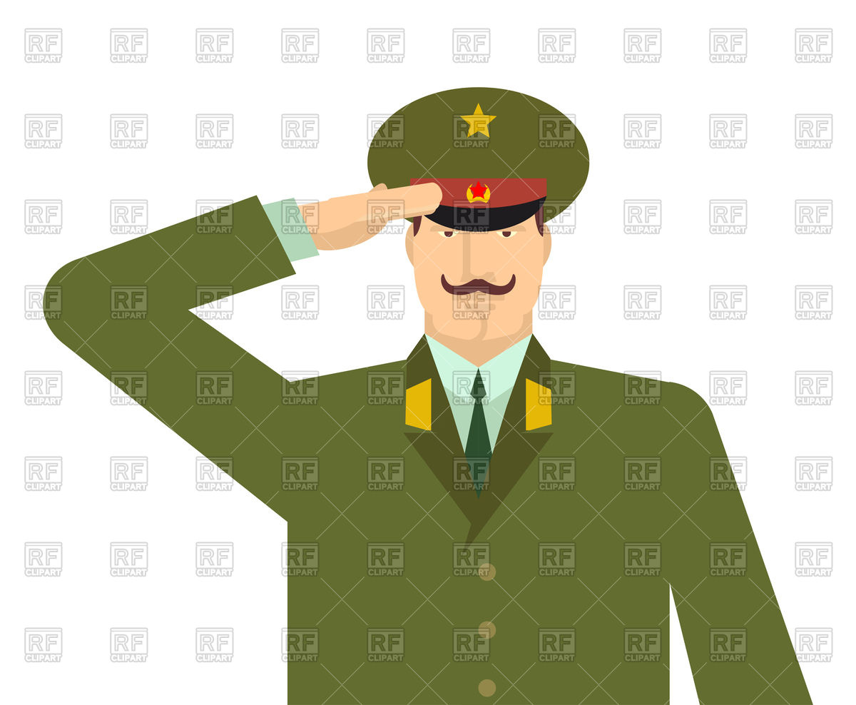 1200x988 Russian Military Officer Salute Vector Image Of People