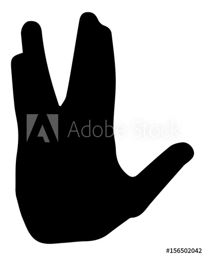 400x500 Vulcan Salute Vector