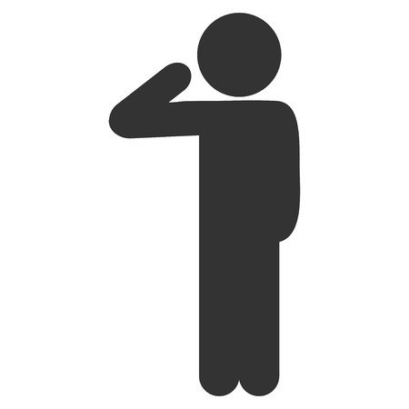 450x450 Child Salute Vector Icon Style Is Flat Symbol, Rounded Angles