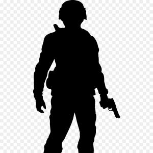 Saluting Soldier Silhouette Free Vector at Vectorified.com | Collection ...