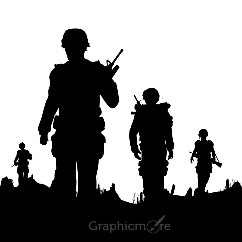 800x800 Soldier Silhouette Vector