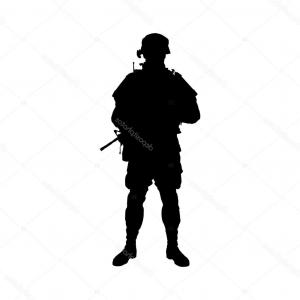 300x300 Huge Collection Of 'saluting Soldier Silhouette Free Vector