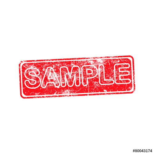 500x500 Sample Red Grunge Rubber Stamp Vector Illustration