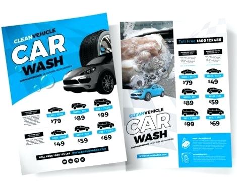 470x380 Car Wash Poster Advertisement Template Flyer In Vector Sample
