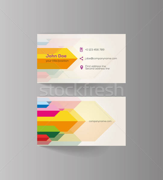 541x600 Elegant Vector Graphic Business Card With Sample Text Vector