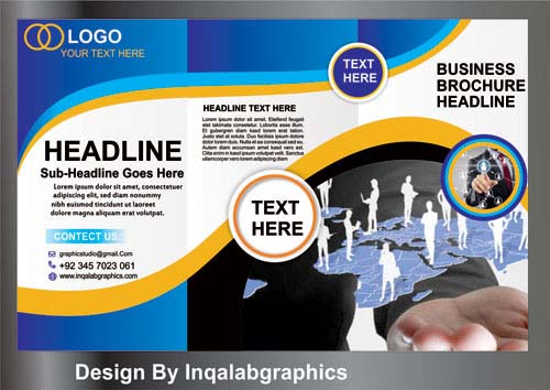 500x354 Free Vector Tri Fold Brochure Template Sample Cdr Free