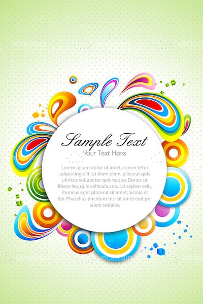400x600 Abstract Colourful Vector Background With Sample Text