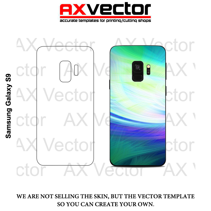 800x800 Samsung Galaxy Vector Template, Contour Cut For Skins Or Decals
