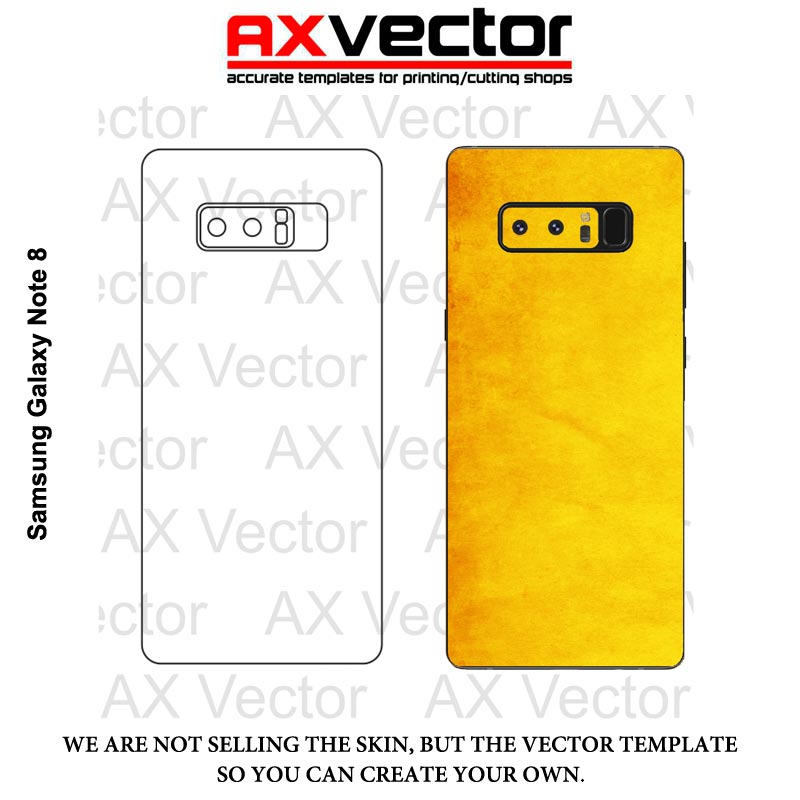 800x800 Samsung Galaxy Note Vector Template, Contour Cut