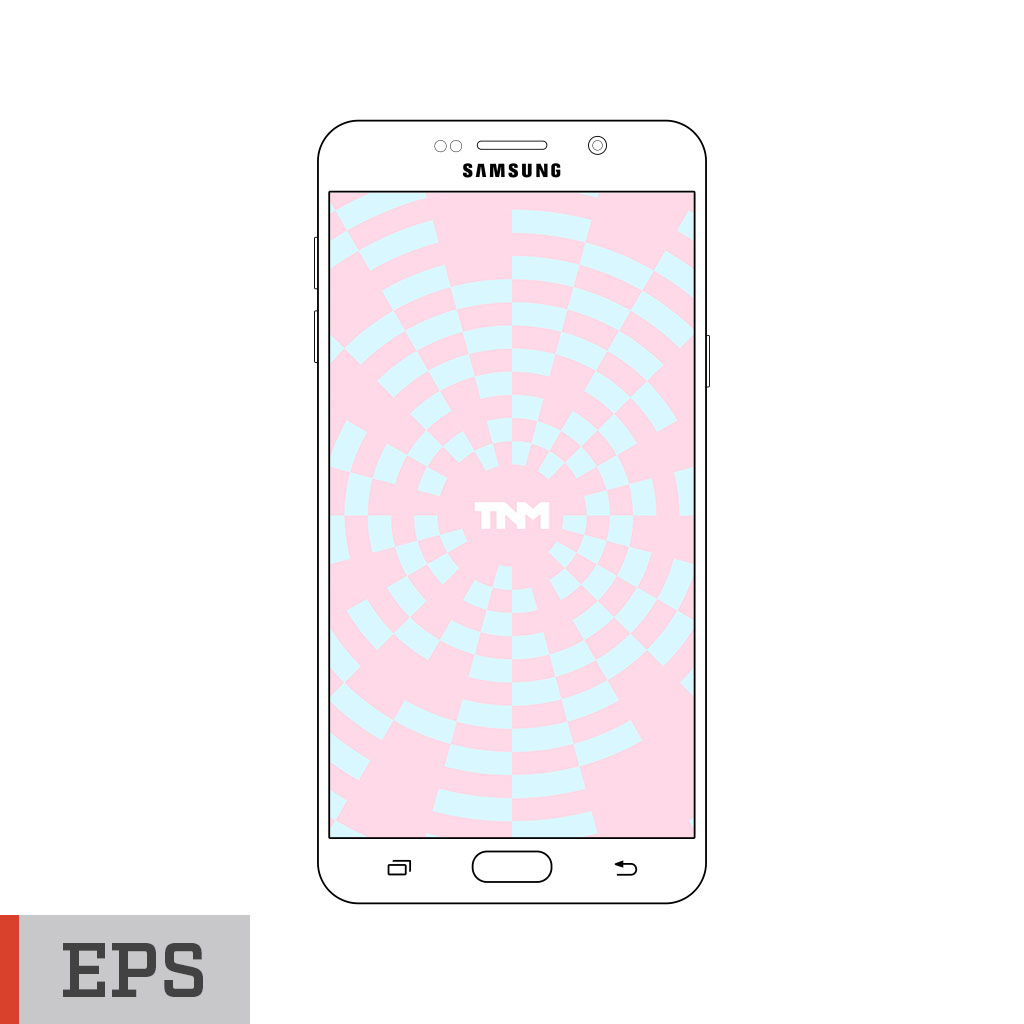 1024x1024 Vector Mockup Template For Samsung Galaxy Note