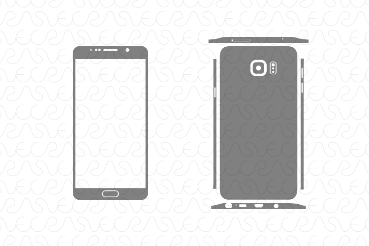 750x500 Samsung Galaxy Note Decal Vector Template