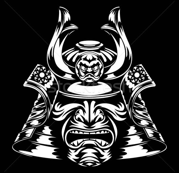 600x578 Samurai Mask And Helmet Vector Illustration Christos Georghiou