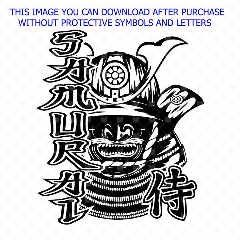 794x794 Samurai Samurai Helmet Vector Samurai T Shirt Design Etsy