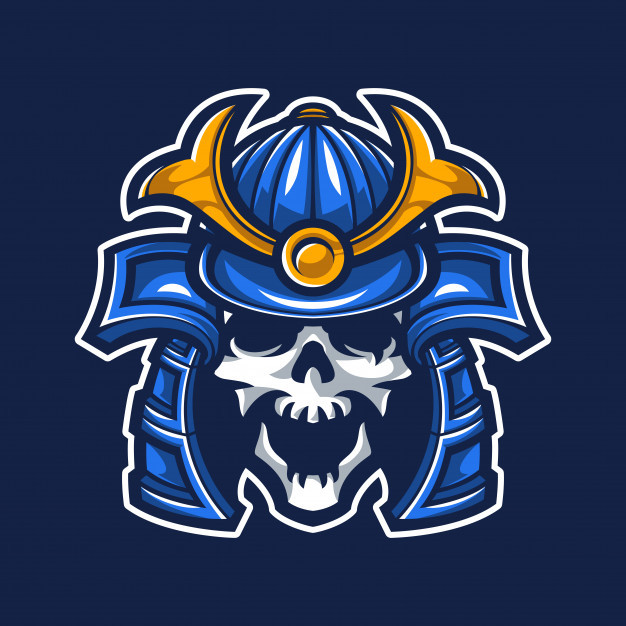 626x626 Skull Wearing Samurai Helmet Vector Premium Download
