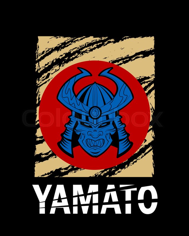 640x800 T Shirt Print With Samurai Helmet Stock Vector Colourbox