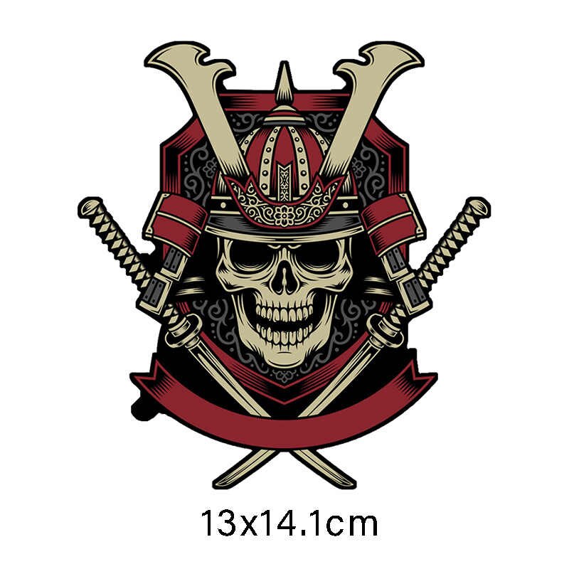800x800 Three Ratels Samurai Warrior Skull With Crossed