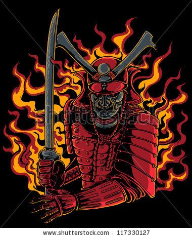 380x470 Japanese Samurai Warrior Mask Samurai Warrior Vector T Shirt
