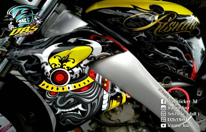 700x449 Jual Cutting Sticker Vixion Samurai Warrior Vector