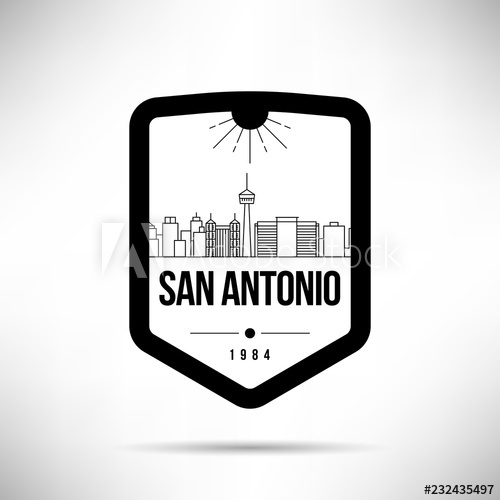 San Antonio City Modern Skyline Vector Template 500x500 San Antonio City Modern Skyline Vector Template