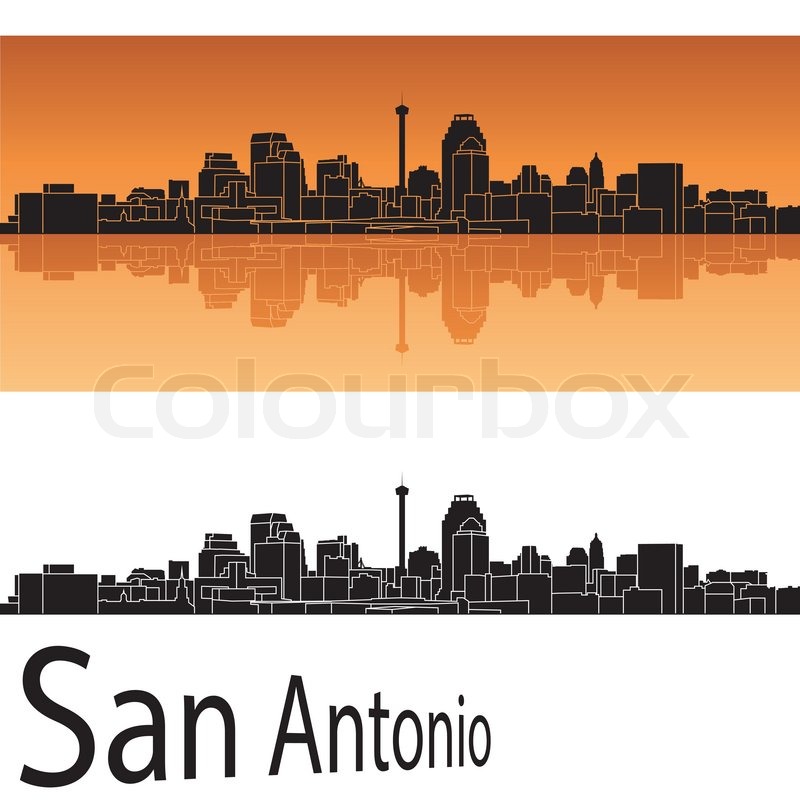 San Antonio Skyline In Orange Stock Vector Colourbox 800x800 San Antonio Skyline In Orange Stock Vector Colourbox