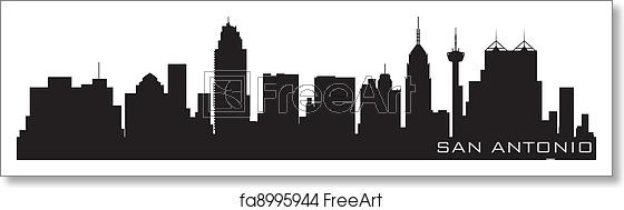 Free Art Print Of San Antonio, Texas Skyline Detailed Vector 560x189 Free Art Print Of San Antonio, Texas Skyline Detailed Vector