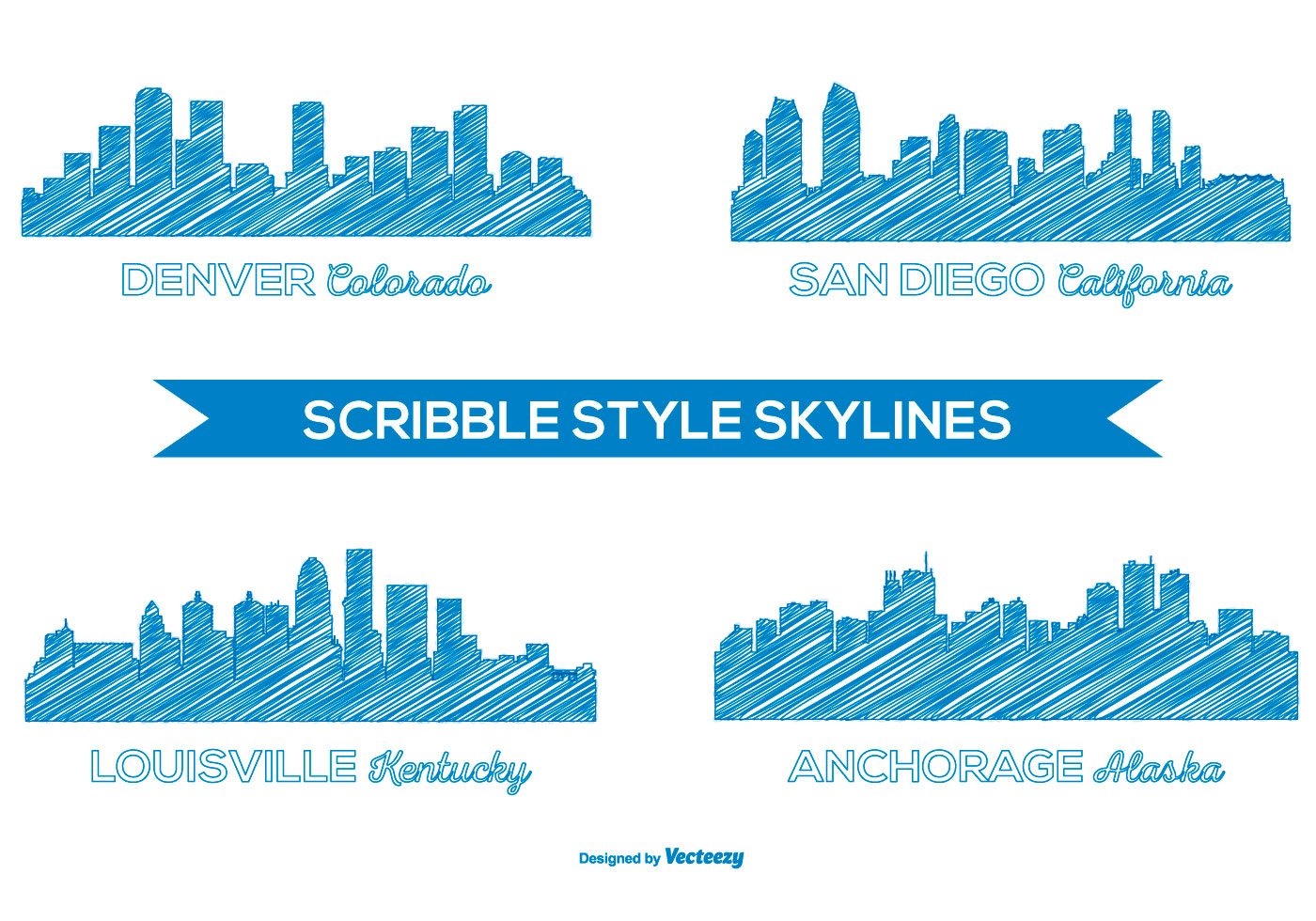 1400x980 San Diego Skyline Free Vector Art