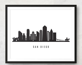 340x270 San Diego Skyline Etsy