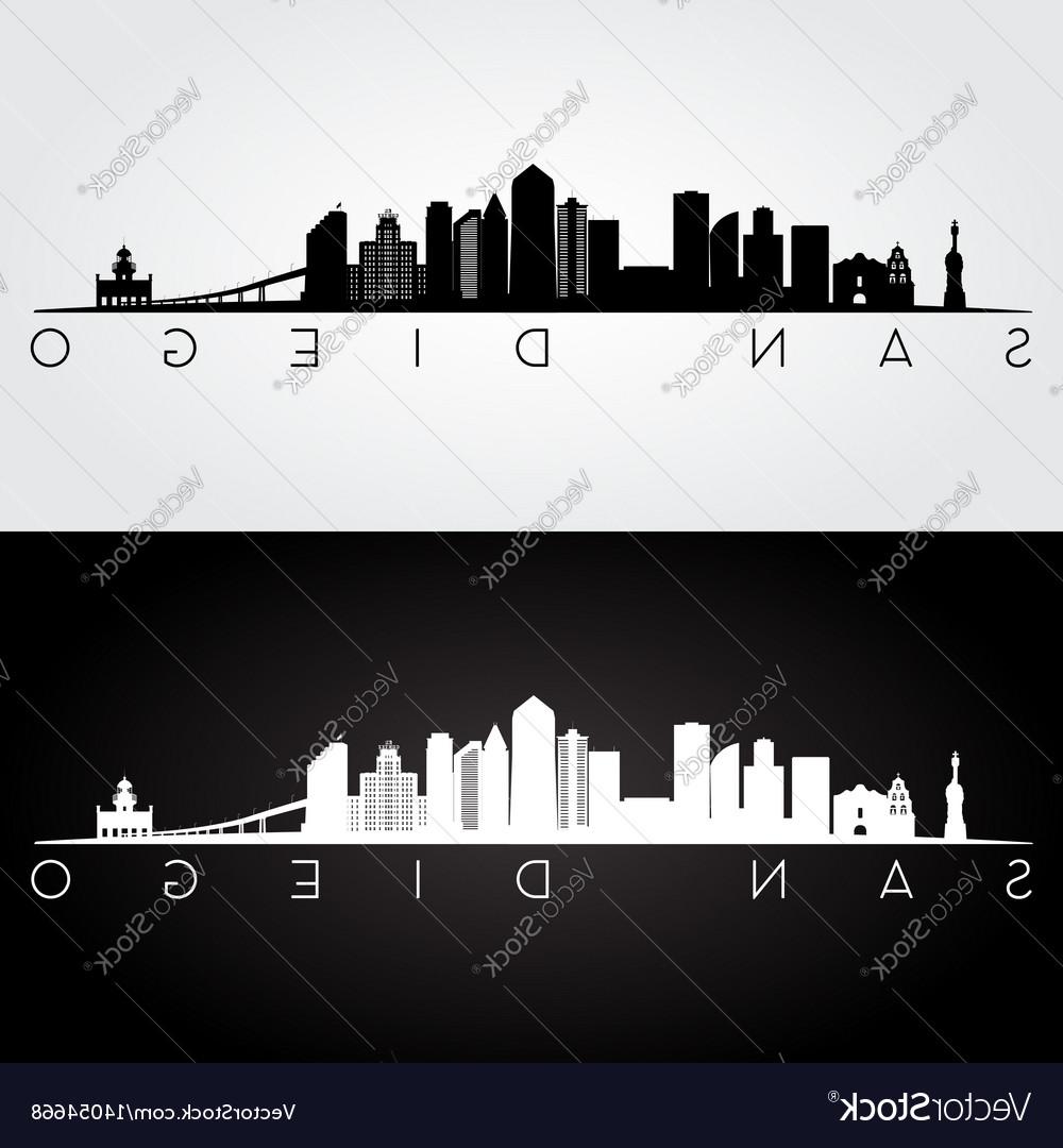 1000x1080 Unique San Diego City Skyline Vector Image Free Vector Art