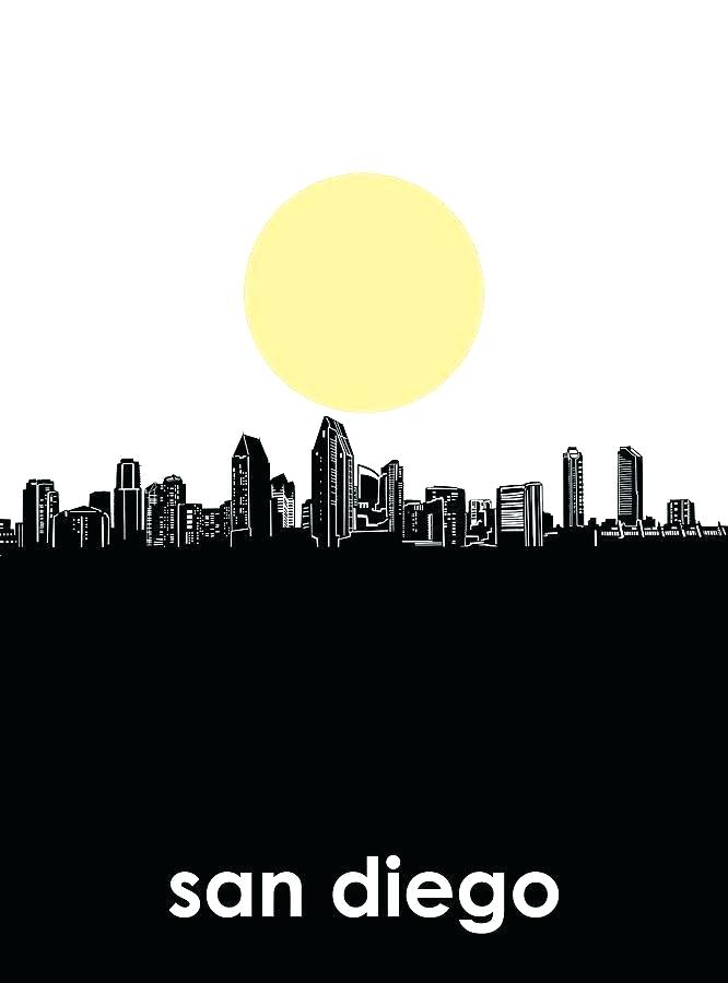 San Diego Skyline Vector At Vectorified.com 