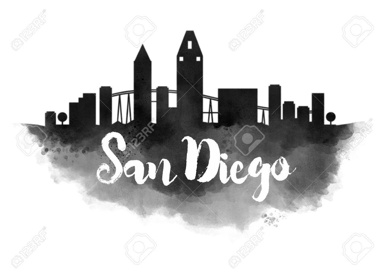 1300x919 San Diego Skyline Clipart
