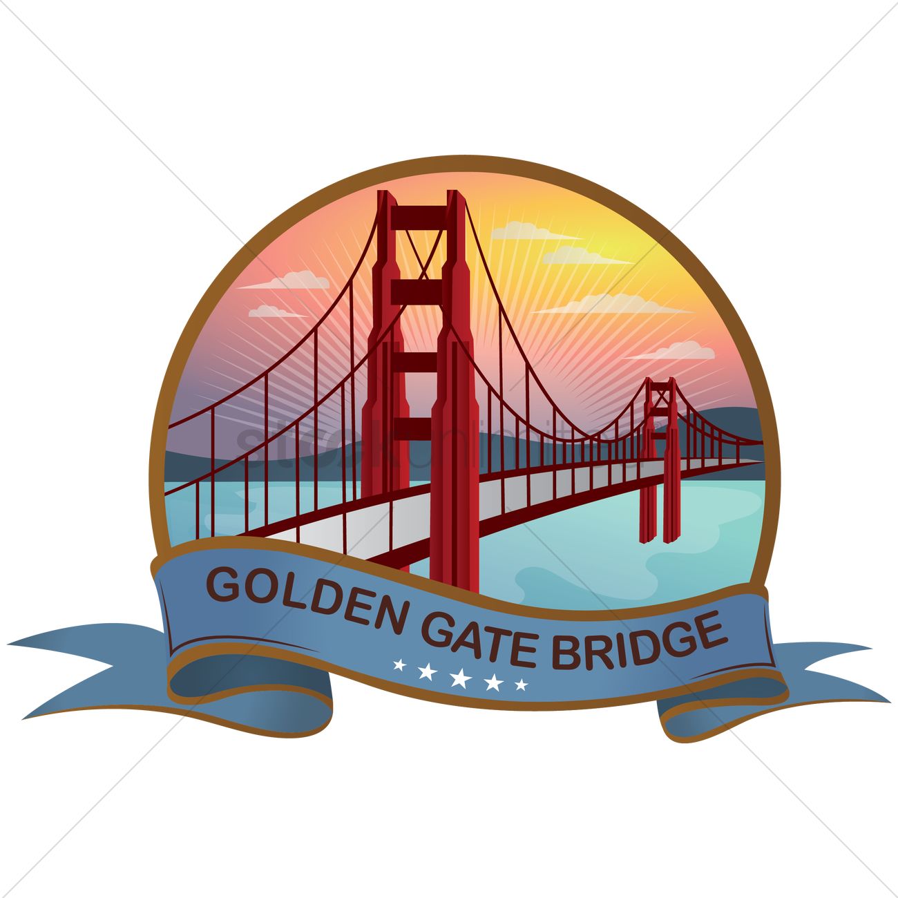 Golden Gate Bridge Vector Image 1300x1300 Golden Gate Bridge Vector Image