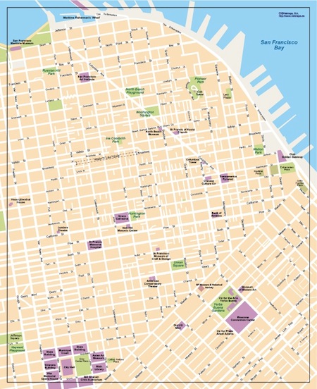 San Francisco Map Vector at Vectorified.com | Collection of San ...