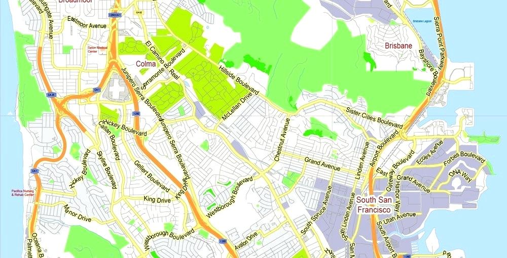 1000x510 San Francisco Map Of California