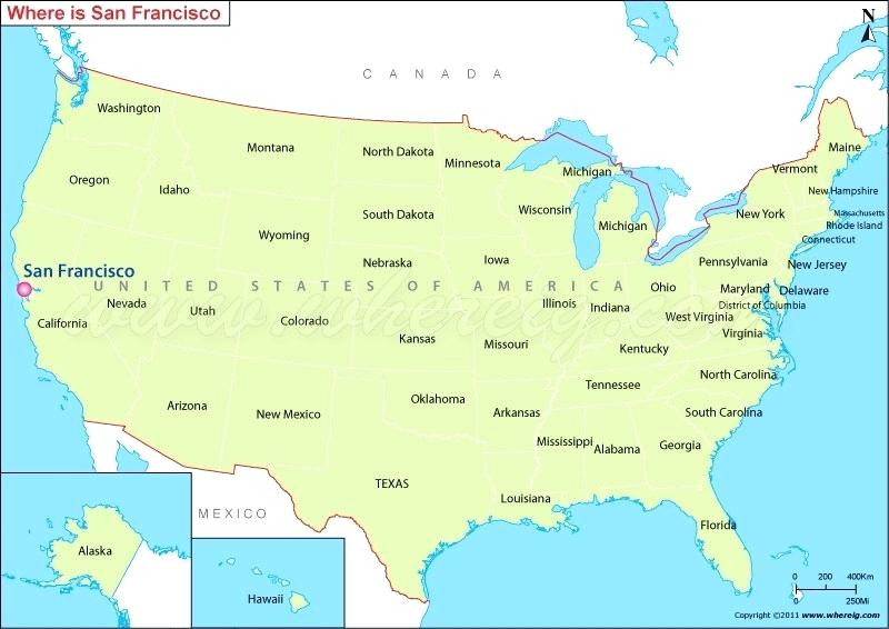 800x566 San Francisco On The Us Map