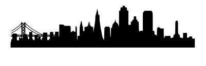 401x129 San Francisco Silhouette Skyline